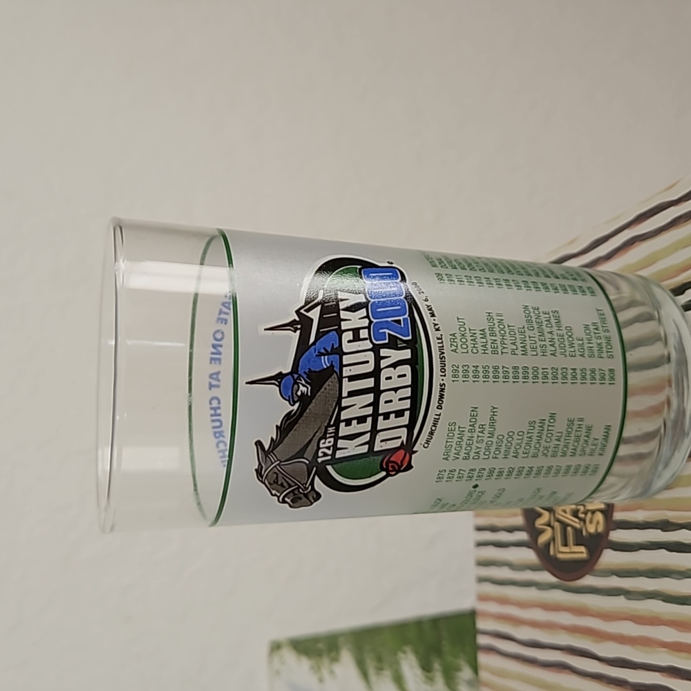 2000 Kentucky Derby Glass.  $18